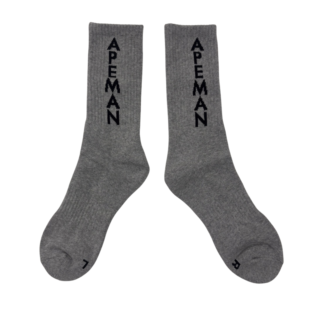 GRAY CREW SOCKS - 2 PACK