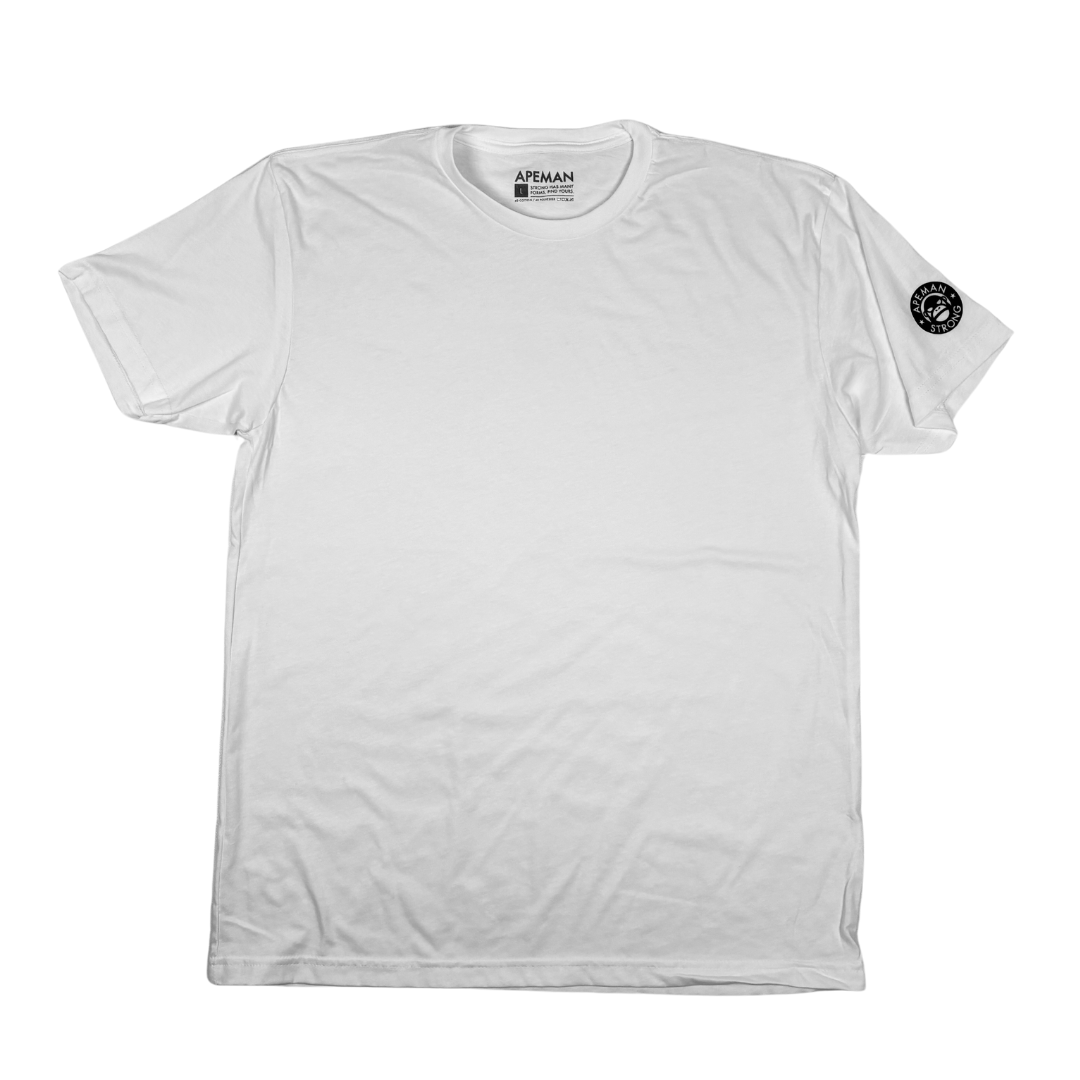 APEMAN PRIMARY WHITE TEE - Apeman Strong Apeman Strong