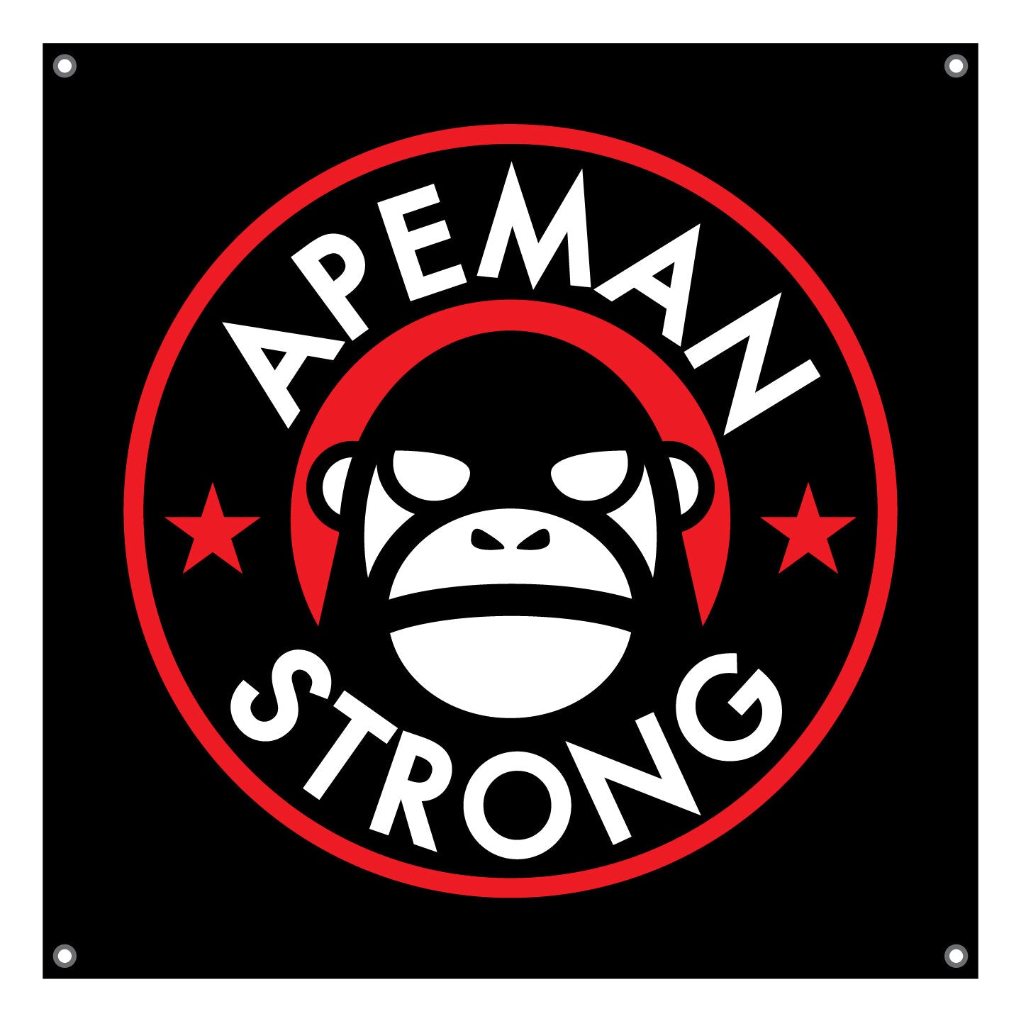 APEMAN BLACK/RED BANNER