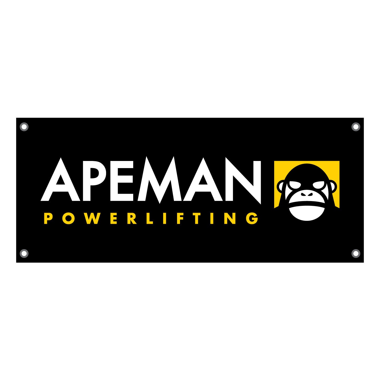 APEMAN YELLOW POWERLIFTING BANNER