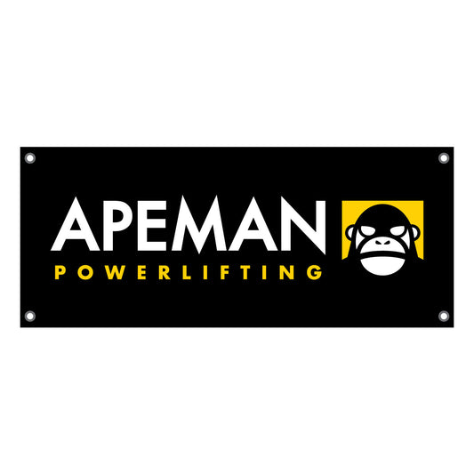 BANNIÈRE DE POWERLIFTING JAUNE APEMAN