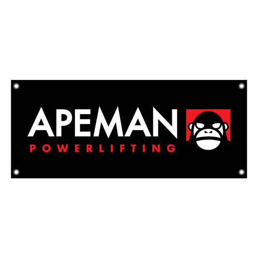 BANNIÈRE DE POWERLIFTING ROUGE APEMAN