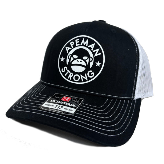 BLACK AND WHITE MID PROFILE SNAPBACK - Apeman Strong Apeman Strong