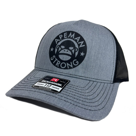 GRAY AND BLACK MID PROFILE SNAPBACK - Apeman Strong Apeman Strong