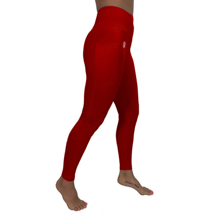 WOMEN'S CRIMSON HIGH-RISE TIGHTS - Apeman Strong Apeman Strong
