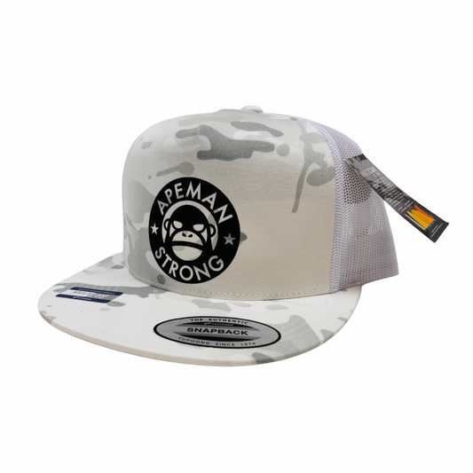 WHITE CAMO TRUCKER HAT
