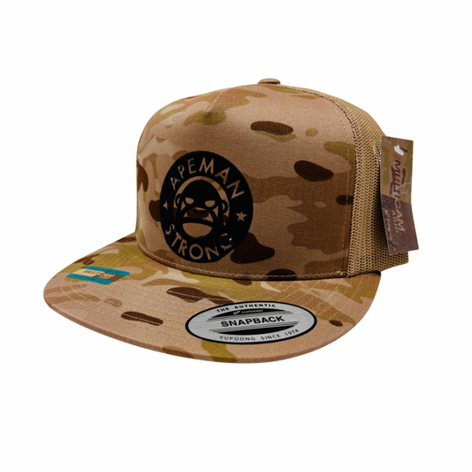 TAN CAMO TRUCKER HAT