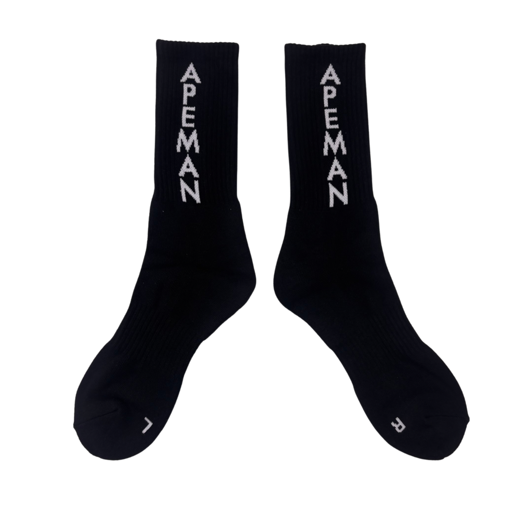BLACK CREW SOCKS - 2 PACK