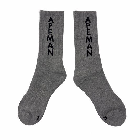 GRAY CREW SOCKS - 2 PACK