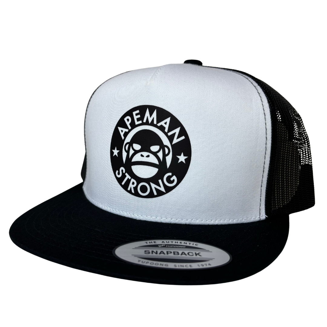 BLACK AND WHITE TRUCKER HAT