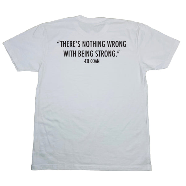Soft Poly Cotton Blend Athletic Tee for Men| CORE ED COAN WHITE TEE