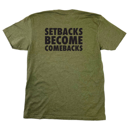 CORE SETBACKS OLIVE TEE